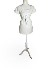 00s| belted hourglass skirt suit | S-M