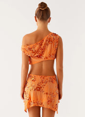 Aletta Sequin Mini Dress Orange
