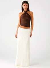 Chandra Maxi Skirt Ivory