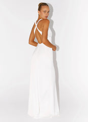 Desi Halterneck Maxi Dress White
