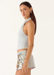 Amber Light Top Silver