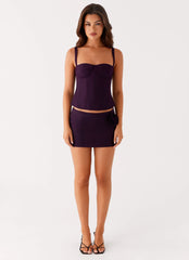 Campbell Corset Top Plum