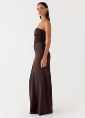 Champagne Skies Maxi Dress Chocolate