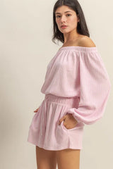 Hazel Blues® | HYFVE Off Shoulder Top and Shorts Set