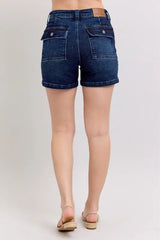 Hazel Blues® | Judy Blue High Waist Back Flap Pocket Denim Shorts