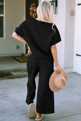 Hazel Blues® | Short Sleeve Top and Pants Set