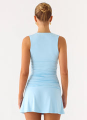 Cherry Sky Mini Dress Blue