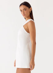 Be My Baby Mini Dress White