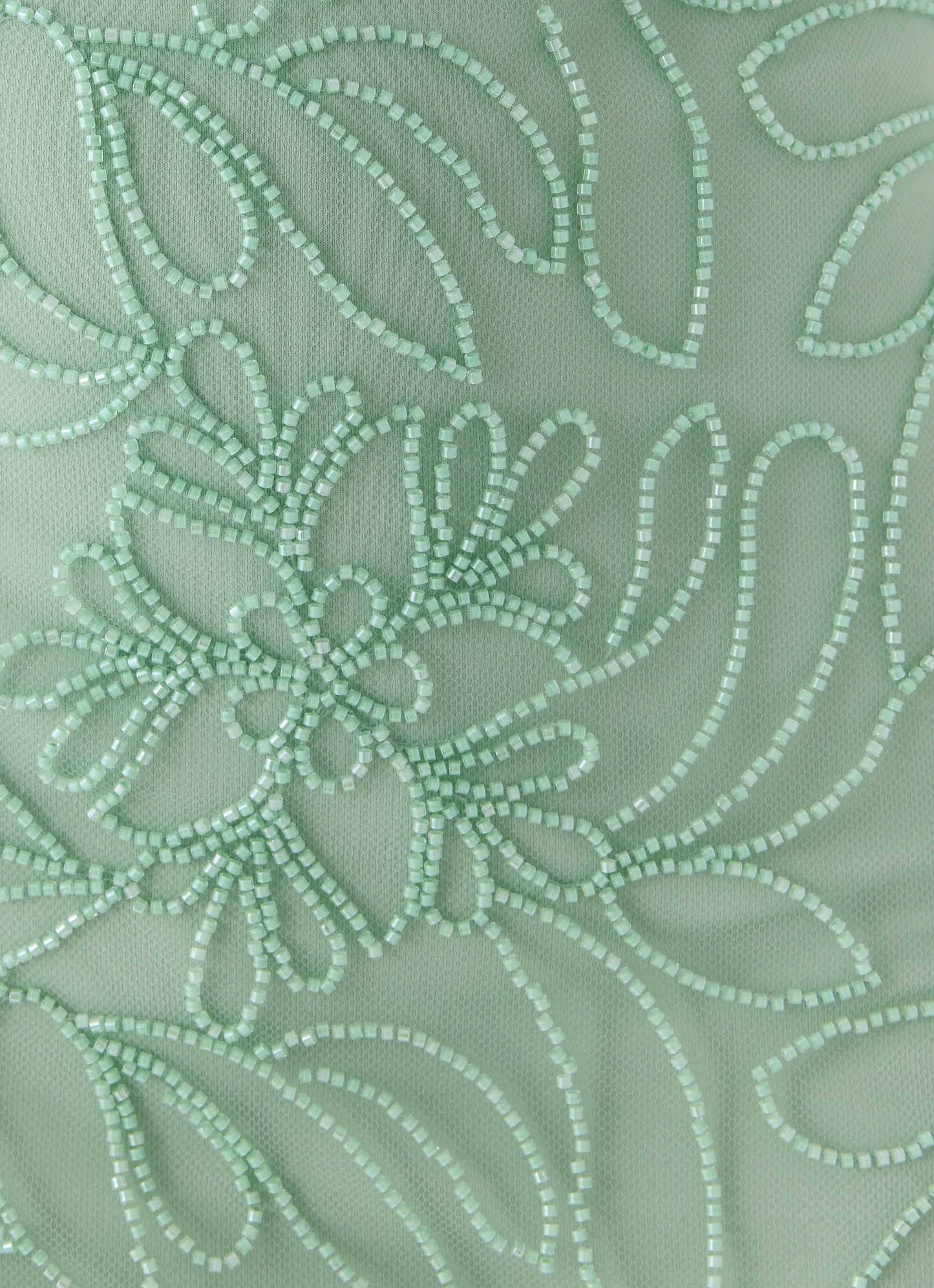 Dangerous Kind Beaded Mini Dress Sage