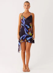 Algarve Mini Dress Dark Floral