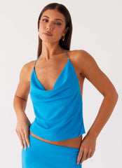 Another Life Halter Top Turquoise