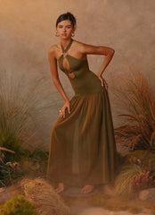 Cypress Kiss Maxi Dress Khaki