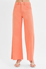 Hazel Blues® | RISEN Tummy Control High Rise Wide Leg Palazzo Jeans