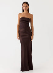 Champagne Skies Maxi Dress Chocolate