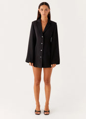 Albi Fitted Blazer Mini Dress Black