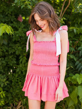 Hazel Blues® | Smocked Tie Shoulder Cami and Shorts Set