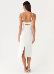 Asling Bustier Midi Dress White