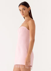 Arista Strapless Mini Dress Pink