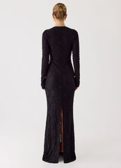 Astoria Long Sleeve Maxi Dress Black