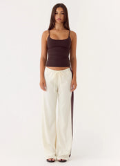 Deacon Low Rise Pants Bloom Stripe
