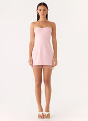 Arista Strapless Mini Dress Pink