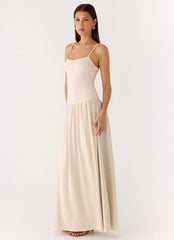 Ali Linen Maxi Dress Oatmeal