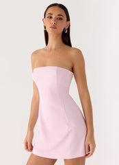 Della Strapless Mini Dress Pink