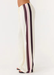 Deacon Low Rise Pants - Bloom Stripe