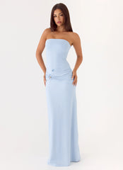 Dimmi Strapless Maxi Dress Blue