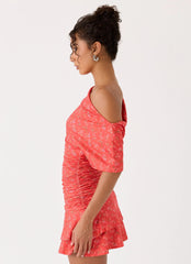 Antonie Mini Dress Magenta Red Rose