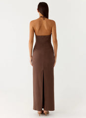 Bloomers Maxi Dress Brown
