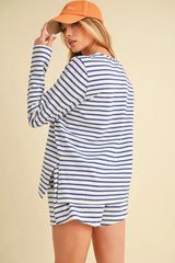 Hazel Blues® | Aemi+Co Drawstring Contrast Striped Shorts