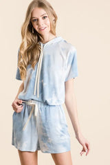 Hazel Blues® | BiBi Tie Dye French Terry Hoodie Top and Bottom Set