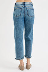 Hazel Blues® | RISEN High Rise Crop Boyfriend Jeans
