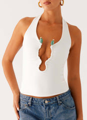 Diego Halter Top Off White