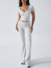 Hazel Blues® | Devine Short Sleeve Top and Bootcut Legging Set