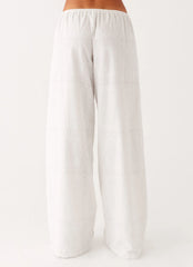 Bille Low Rise Pants White