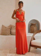 Blaze Maxi Skirt Fire Red