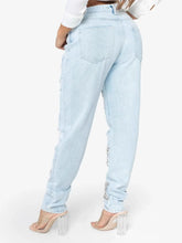 Hazel Blues® | Distressed Star Wash Boyfriend Jeans