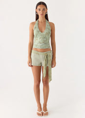 Ariane Sash Shorts Sage