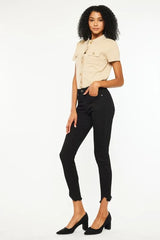 Hazel Blues® | Kancan High Rise Frayed Hem Skinny Jeans