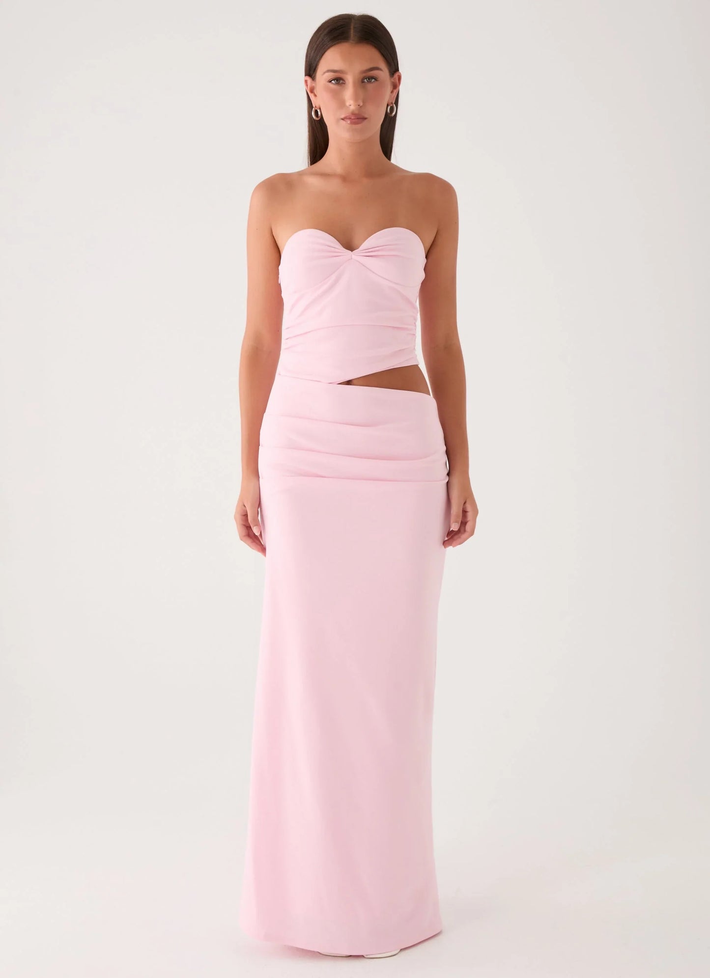 Carella Strapless Maxi Dress Pink