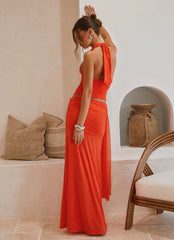 Blaze Maxi Skirt Fire Red