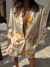 Hazel Blues® | Button Up Long Sleeve Shirt and Shorts Set