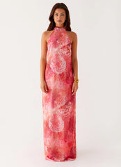 California Maxi Dress Flamingo Fling