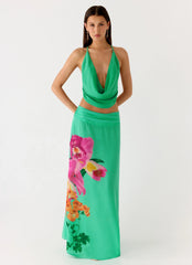 Blushing Bloom Maxi Skirt Jungle Bloom