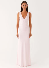 Cherry Sky Maxi Dress Baby Pink