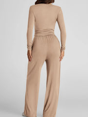 Hazel Blues® | Round Neck Long Sleeve Top and Pants Set