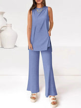 Hazel Blues® | Round Neck Tank and Pants Set