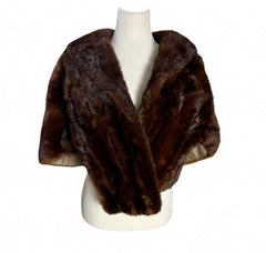 50s chestnut brown stole | one size